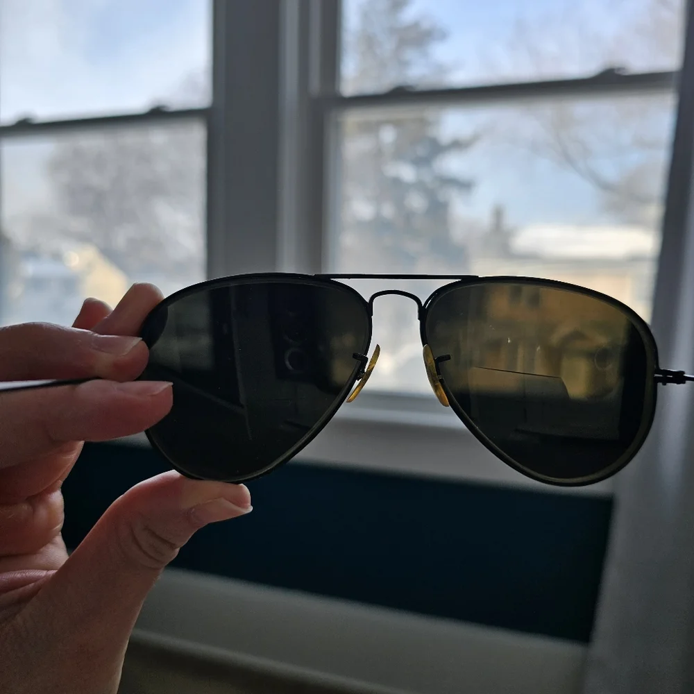 Vintage B&L Ray Ban USA sunglasses black frames mirror lenses